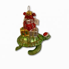 SEA TURTLE WITH CHRISTMAS PACKAGES ORNAMENT