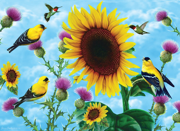 SUNFLOWERS AND SONGBIRDS PUZZLE